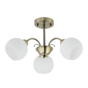 NESTOR Závesná lampa patina 3x40W E27 biele tienidlo