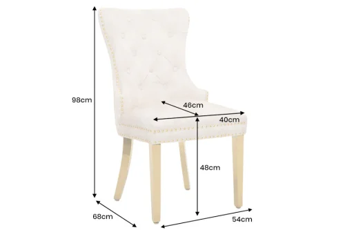 Chesterfield jedálenská stolička 2 ks FRIXON LION Dekorhome