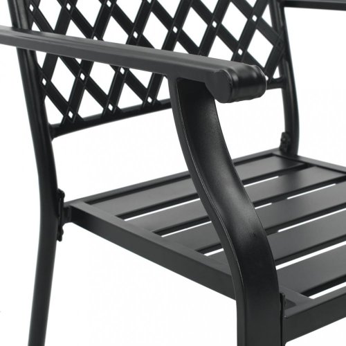 Stohovatelné zahradní židle 4 ks černá  Dekorhome