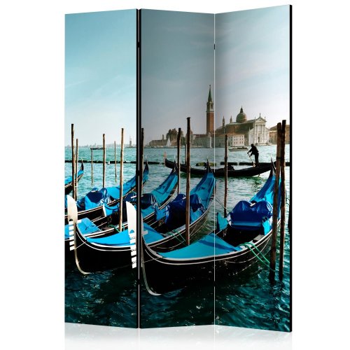Paraván Gondolas on the Grand Canal Venice Dekorhome - ROZMĚR: 135x172 cm (3-dílný)