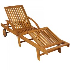 Záhradné lehátko polohovacie D2328 akácie Dekorhome