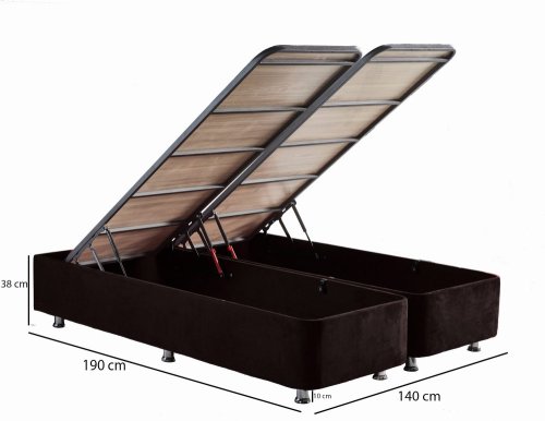 Rám manželskej postele Ela Double - Black (140 x 190)