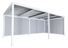 Bioklimatická pergola HWC-L46 3x6 se 3 bočními stěnami
