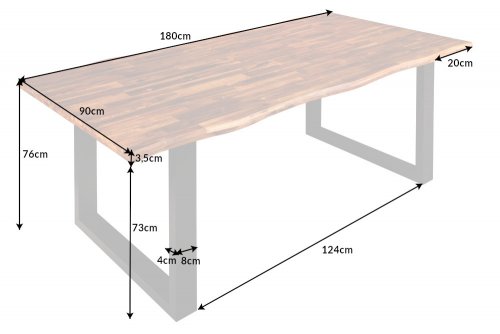 Jídelní stůl TALOS Dekorhome - ROZMĚR: 140x80x77 cm
