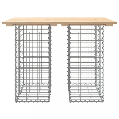 Zahradní lavice gabionový design 100x70x72 cm masivní borovice