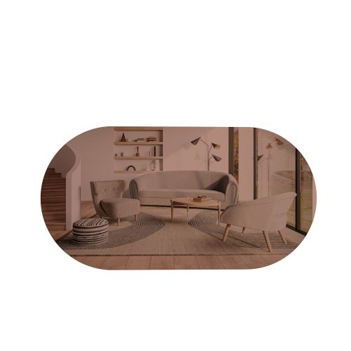 Zrkadlo Riors - Bronze, Gold
