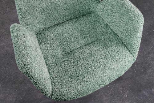 Otočné jedálenské kreslo 2 ks SUTO bouclé Dekorhome