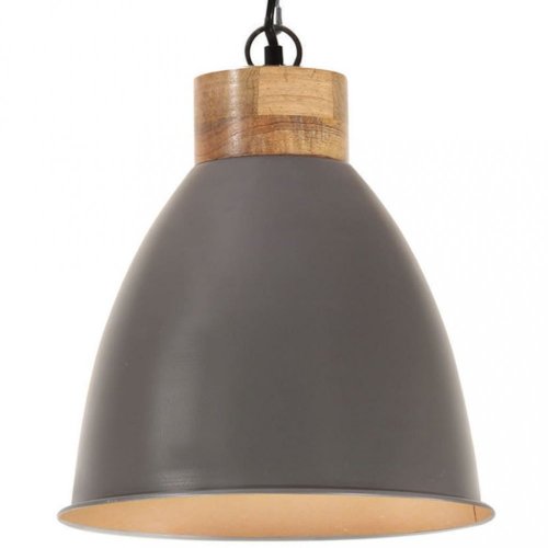 Závesná lampa sivá / mangovníkové drevo Dekorhome - ROZMER: 46 cm