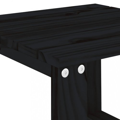Zahradní odkládací stolek černý 40x38x28,5 cm masivní borovice