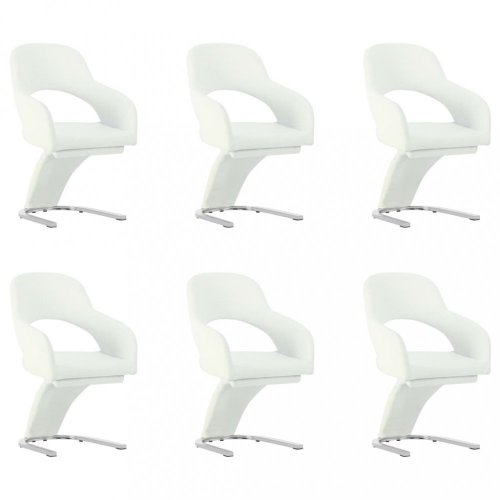 Jídelní židle 6 ks umělá kůže / chrom Dekorhome - BAREVNÁ VARIANTA: Hnědá