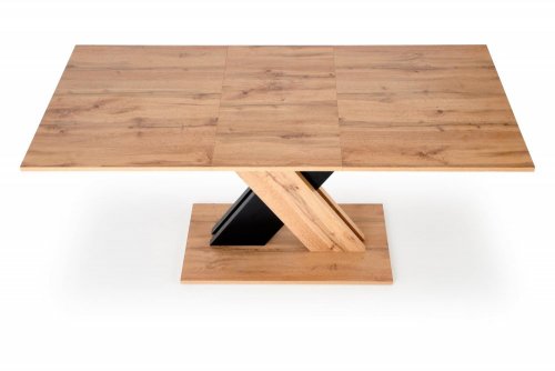 Rozkladací jedálenský stôl XARELTO - BAREVNÁ VARIANTA: Dub wotan / čierna