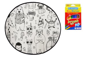 KOBEREC - OMALOVÁNKY - Happy Friends 130x130 (průměr) kruh