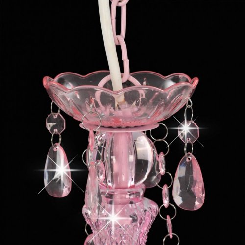 Závesná lampa luster 3 x E14 Dekorhome - BAREVNÁ VARIANTA: Ružová
