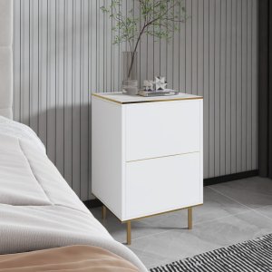 Nočný stolík Imaj - Marble, White