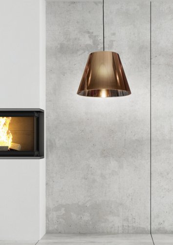 Závesná stropná lampa 1X60W E27 medená PLATINO