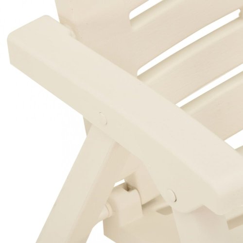 Skládací zahradní židle 4 ks plast Dekorhome - BAREVNÁ VARIANTA: Bílá