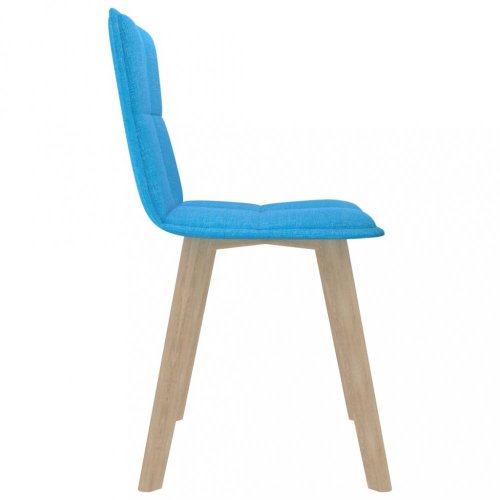 Jídelní židle 4 ks látka / buk Dekorhome - BAREVNÁ VARIANTA: Modrá