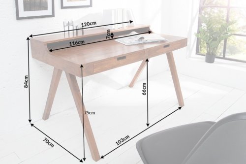 Písací stôl s úložným priestorom APIS Dekorhome - ROZMER: 120x70x84 cm