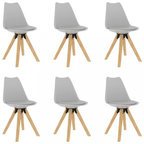 Jídelní set 6+1 buk / umělá kůže / plast Dekorhome
