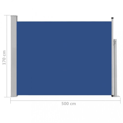 Zatahovací boční markýza 170x500 cm Dekorhome - BAREVNÁ VARIANTA: Modrá