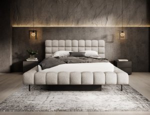 Purpurová posteľ + kovový rám/liquid/nádoba 160x200