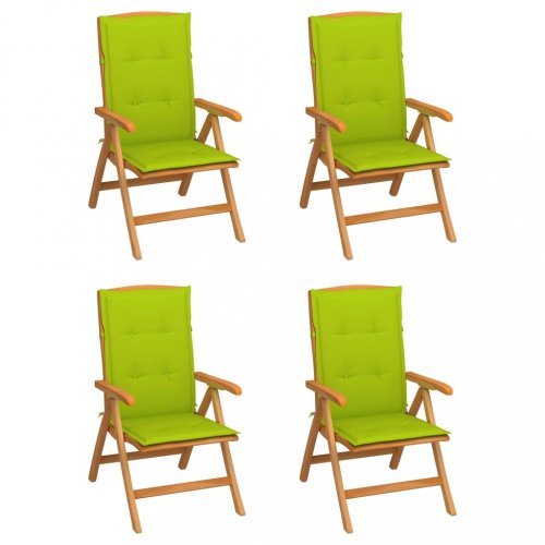 Zahradní židle 4 ks teak / látka Dekorhome