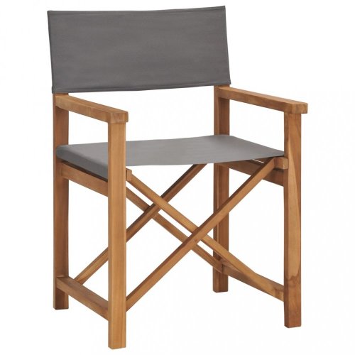 Režisérska stolička teakové drevo Dekorhome - BAREVNÁ VARIANTA: Modrá