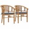 Zahradní židle s poduškami 2 ks  teakové dřevo Dekorhome