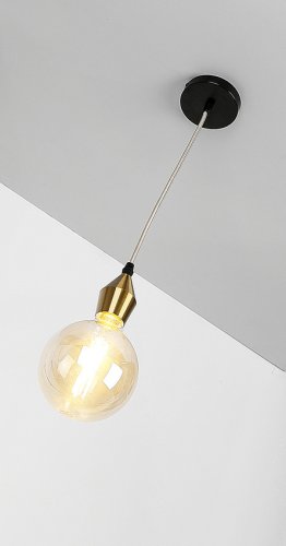 Zlatý kovový prívesok E27 100cm