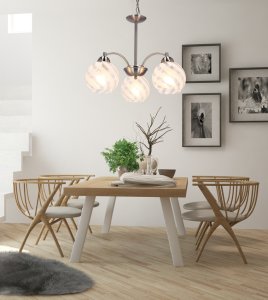 Závesná lampa Baida s matným priehľadným tienidlom