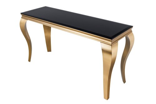 Konzolový stolek ZETHOS Dekorhome - BAREVNÁ VARIANTA: Černá / zlatá