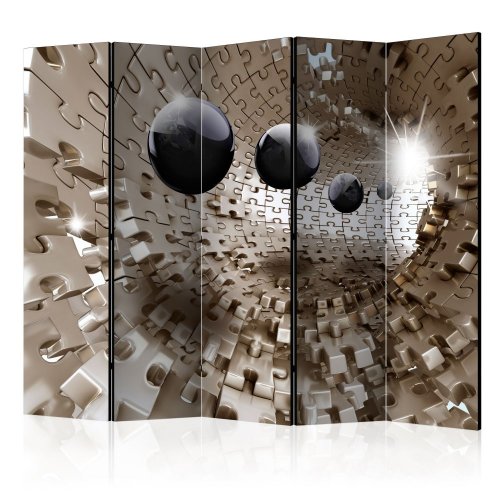 Paraván Golden Jigsaw Dekorhome - ROZMĚR: 135x172 cm (3-dílný)