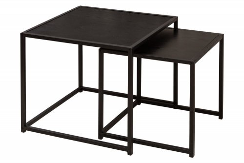 Konferenční stolek 2 ks ATALANTA Dekorhome - BAREVNÁ VARIANTA: Černá