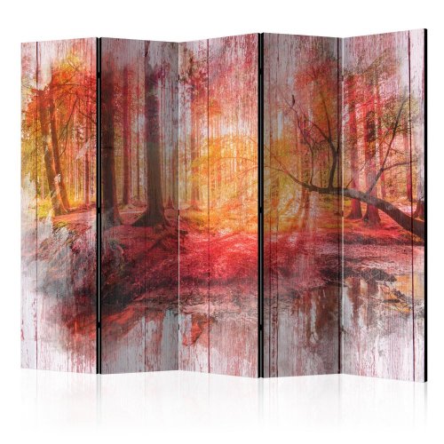 Paraván Autumnal Forest Dekorhome - ROZMER: 135x172 cm (3-dielny)