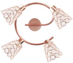 Špirálová stropná lampa 4X40W G9 ružovo-zlatá LESKLÁ