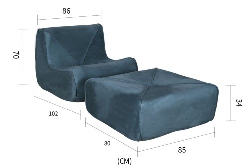 Nua N24-18 Kreslo s podnožkou