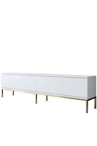 TV stolek Lord - White, Gold