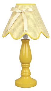 Keramická nočná lampa na stolík žltá 60W E27 Lola
