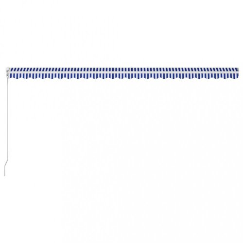 Ručně zatahovací markýza 600x300 cm Dekorhome - BAREVNÁ VARIANTA: Bílá / modrá