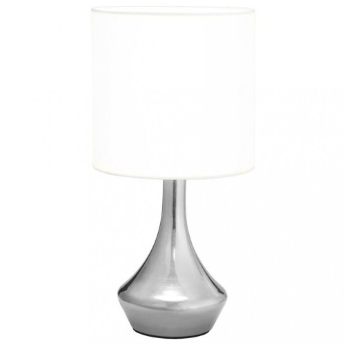 Stolní lampa 2 ks bílá / stříbrná Dekorhome
