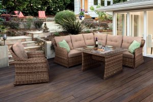 Záhradná rohová súprava polyratan