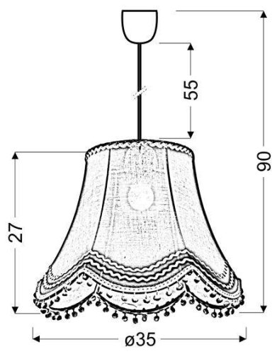 Závěsná lampa ARLEKIN 1xE27