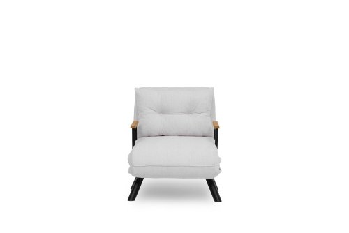 Rozkládací křeslo Sando Single - Teddy Fabric - White
