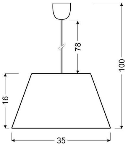 Závesná stropná lampa 1X60W E27 krémová ŠTANDARD
