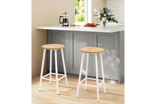 Bar Table & Stool Set (3 Pieces) Mola Set 100 - Karina White