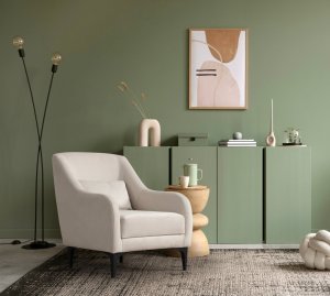 Kreslo ušiak Astana - Ecru