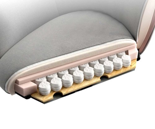 Otočná jedálenská stolička Elso-Flex bouclé strieborno sivá podstava