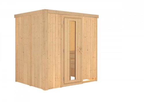 Interiérová finská sauna 196x151 cm s kamny 3,6 kW Dekorhome