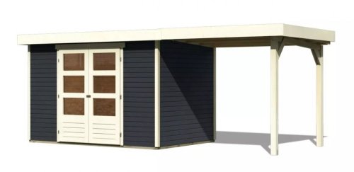 Dřevěný zahradní domek ASKOLA 4 s přístavkem 240 Dekorhome