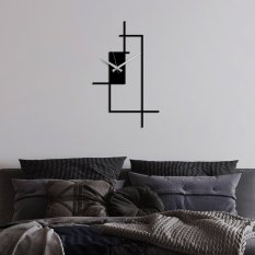 Dekorativní kovové nástěnné hodiny Corner